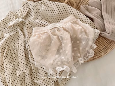 Valubebe43｜(65-90) 蕾絲花卉圍裙8