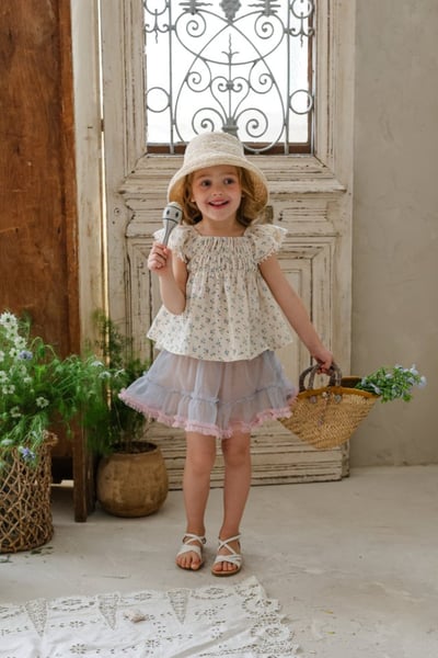 FLO17｜(75-140) 碎花娃娃裝上衣7