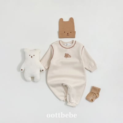 Oottbebe57｜(0m-12m)  酷酷熊連身包屁衣10