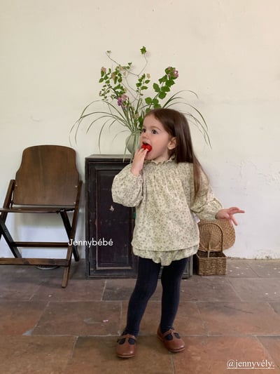 JE584｜(73-100cm) 復古碎花燈芯絨套裝23