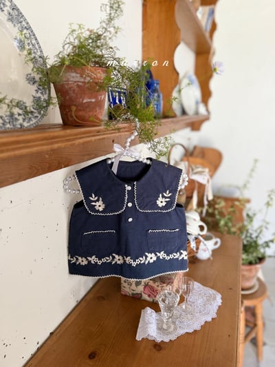 Marron25｜(1y-6y) 莉莉刺繡小花襯衫5