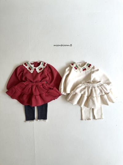 Bloom.b13｜(85cm-125cm) 櫻桃針織領上衣2