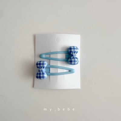 my_bebe07｜(free) 格紋蝴蝶結髮夾11