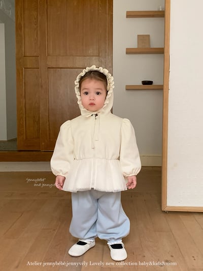 JE 661｜(80-110cm)  絨毛蕾絲束腳褲12