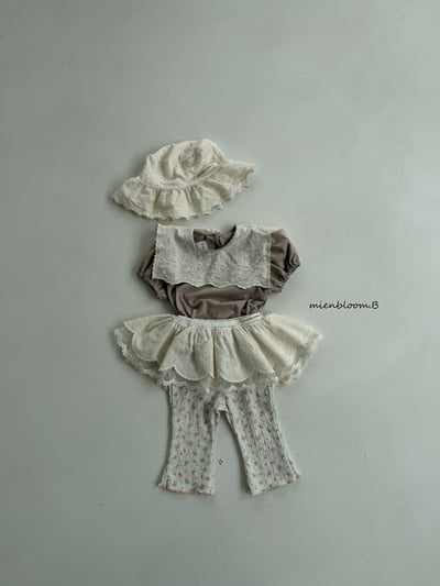 Bloom.b46｜(55cm-118cm) 花邊抓皺漁夫帽3