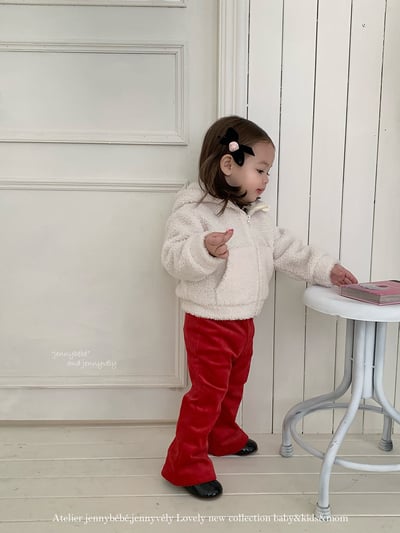 JE 424｜(80-110cm)  絨毛小喇叭長褲6