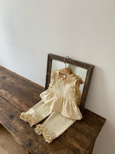 Anne Shirley13｜(3m-22m) 1色花邊滾無袖套裝3