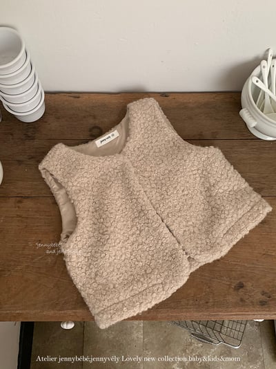 JE 398｜(73-100cm)  絨毛馬甲背心1