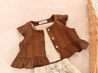 Valubebe 33｜(65-90cm) 泡泡袖方領襯衫8