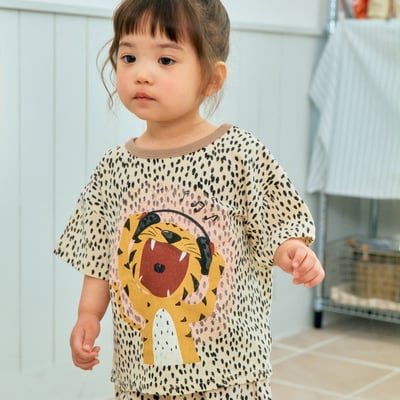 1st blue29｜(~93-118cm) 豹紋印花上衣1