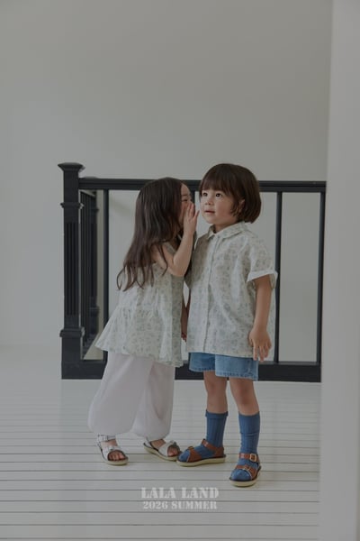 lala land54｜(75-120cm) 2色泡泡紗縮口長褲10