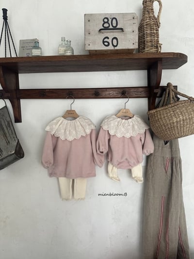 Bloom.b16｜(85cm-125cm) 蕾絲花瓣領上衣13