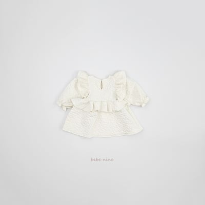 bebe nine48 (65cm-115cm) 2色花卉飛袖洋裝10