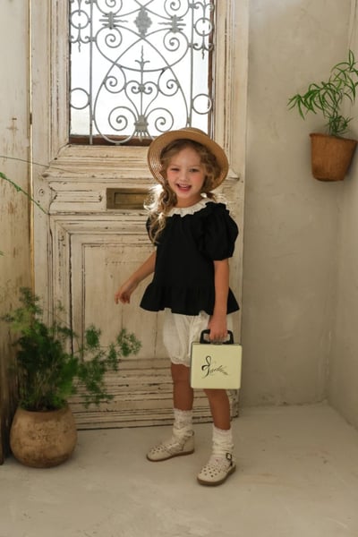 FLO02｜(75-140) 三色蕾絲蛋糕襯衫16