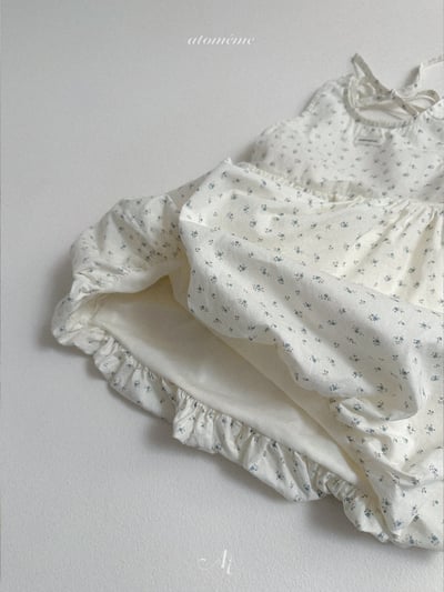 Atomeme42｜(70-110) 碎花綁帶氣球洋裝6