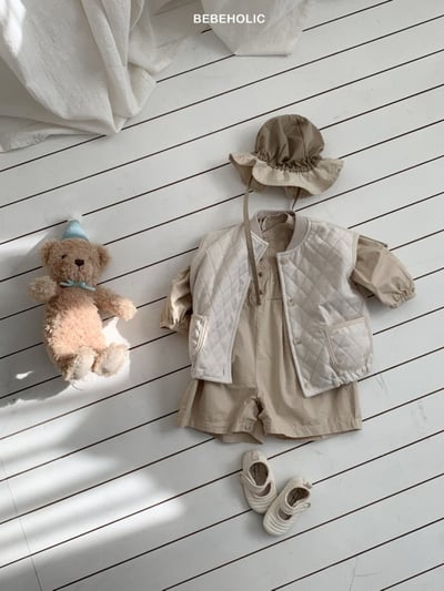 Bebe holic20｜(6m-18m) 菱格紋口袋背心3