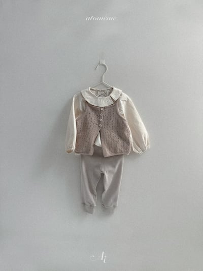 Atomeme41｜(70-110) 簡約圓領娃娃袖襯衫5