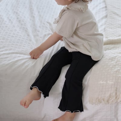 bebe nine18  (65cm-115cm) 2色木耳邊喇叭褲8