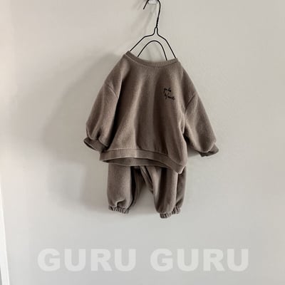 GURU GURU23｜(6m-24m) 2色簡約刷毛縮口套裝1