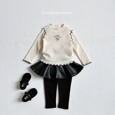 vivid75｜(78cm-125cm) 滾邊蝴蝶結印花上衣4