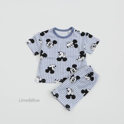 LIME&BLUE02｜(55-118cm MOM )  迪士尼親子居家服8