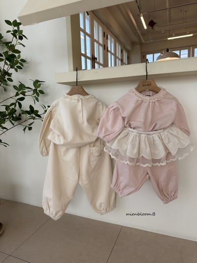 Bloom.b14｜(0m-7y) 蕾絲領邊縮口上衣6