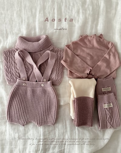 AOSTA58｜(6m-5y) 柔軟羊毛捲邊上衣9