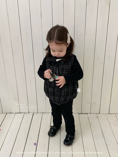 JE 657｜(66-90cm)  格紋翻領娃娃包屁衣10