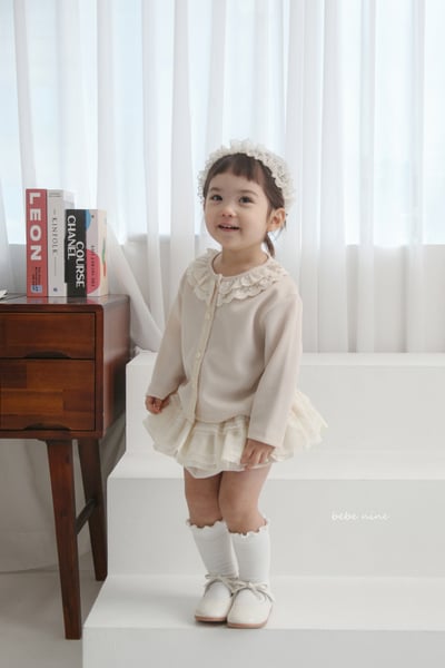 bebe nine15  (65-115) 2色蕾絲領開襟外套7