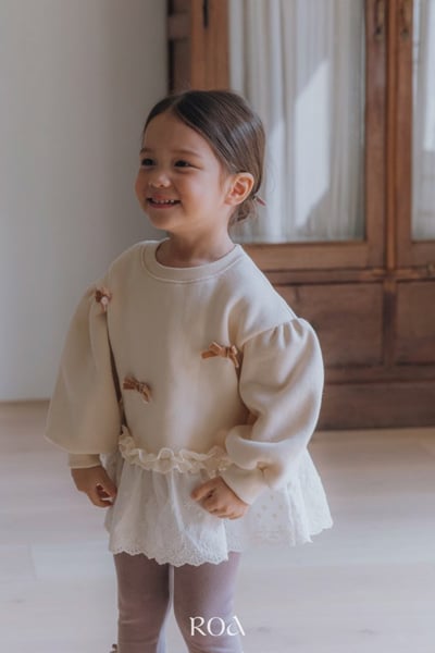 ROA05｜(80cm-120cm) 2色蝴蝶結蕾絲裙底上衣18