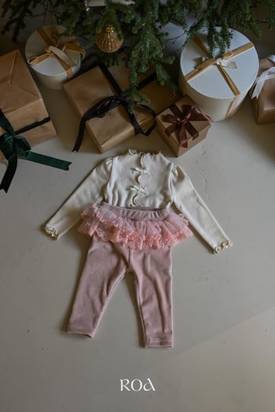 ROA39｜(6m-18m) 3色蝴蝶結緞帶捲邊上衣10