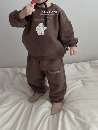 lala land20｜(60cm-83cm) 3色印花刷毛束口褲3