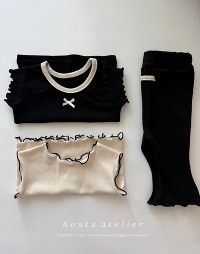 AOSTA45｜(6m-5y) 4款羅紋緞帶木耳邊上衣15