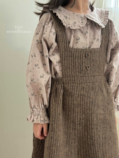 Monpetitbebe05｜(70cm-110cm) 荷葉領邊穗花襯衫18