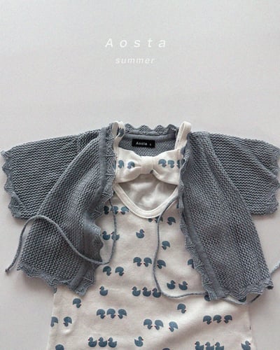 AOSTA33｜(6m-5y) 3款綁帶針織開衫外套7