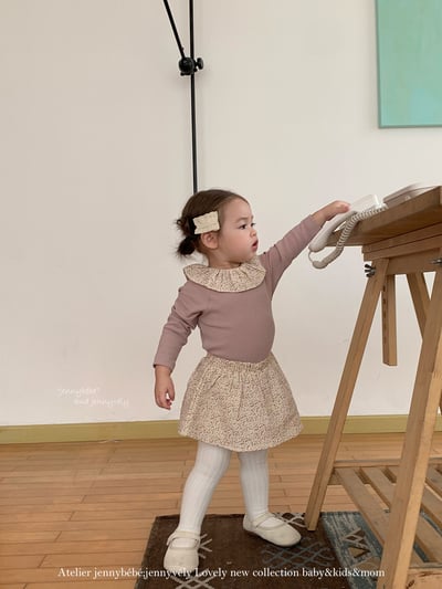 JE590｜(73cm-100cm) 碎花翻領兩件式上衣包屁裙9