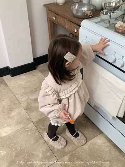 JE 650｜(73-100cm)  刺繡泡泡花邊套裝16