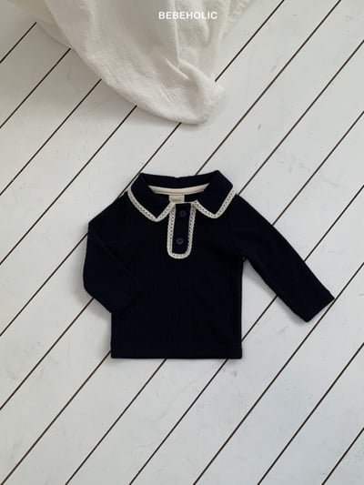 Bebe holic35｜(3m-18m) 蕾絲滾邊有領上衣7