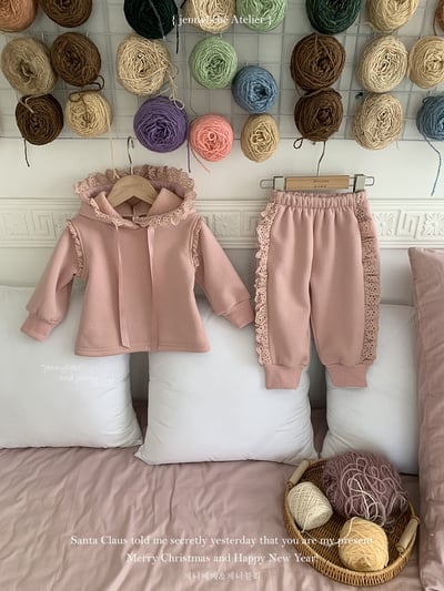 JE 407｜(73-110cm)  休閒荷葉邊套裝1