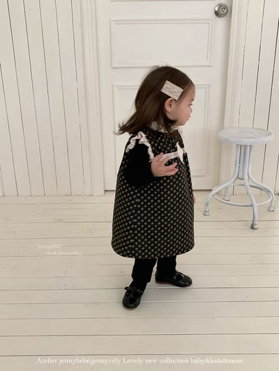 JE 647｜(80-110cm)  碎花蕾絲拼接洋裝11