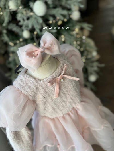 Marron 77｜(free) 蝴蝶結緞帶珍珠髮箍14