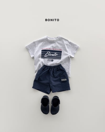 Bonito01｜(75cm-125cm) 3色小標工装短褲3