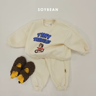 Soybean74｜(75cm-118cm) 小熊印花休閒套裝9