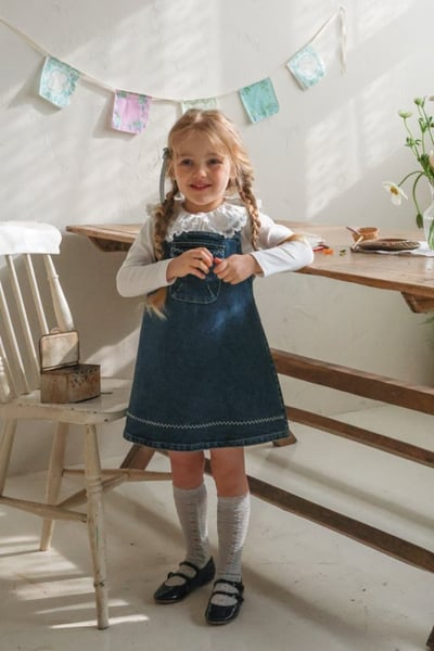 FLO42｜(75-140) 3色蕾絲翻領上衣12