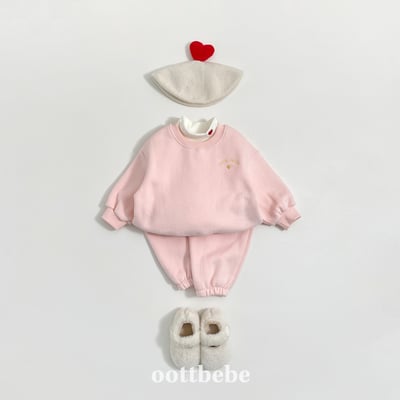 Oottbebe86｜(1y-7y)  愛心刺繡休閒套裝3