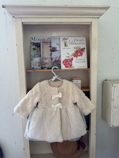 Marron 06｜(1y-6y) 法式玫瑰薄紗厚大衣外套(絎縫/刷毛)10