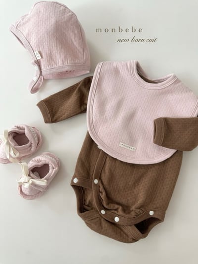 MONBEBE25｜(free) 毛圈素面圍兜9