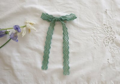 FLO07｜(free) 4色蝴蝶結滾邊髮夾10