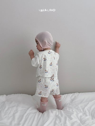 lala land19｜(3m-18m) 2色滿版小木馬短褲1