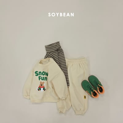 Soybean48｜(75cm-118cm) 雪球印花休閒套裝8